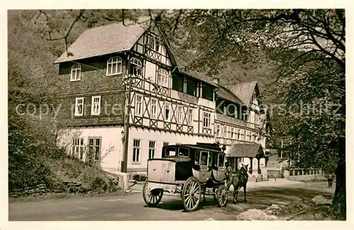 Pferdekutschen Bad Blankenburg Erholungsheim IG Wismut Albert Hoehnel Kat. Tiere