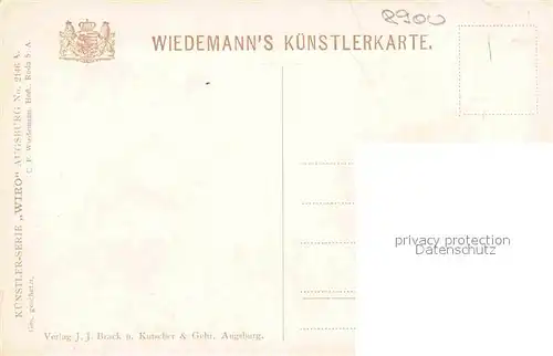 Verlag Wiedemann WIRO Nr. 2146 A Augsburg Partie beim Unteren Graben  Kat. Verlage