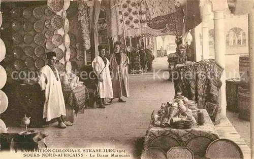 Exposition Coloniale Strasbourg 1924 Souks Nord Africains Bazar Marocain 
