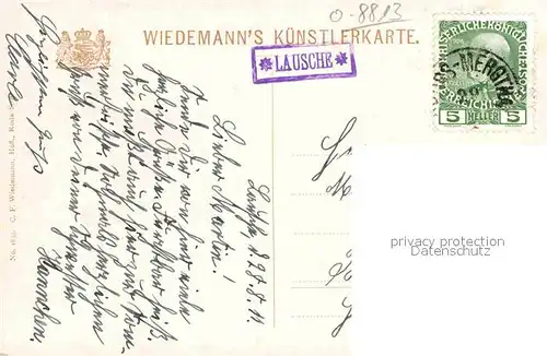 Verlag Wiedemann WIRO Nr. 1834 Berg Lausche Lausitzer Gebirge  Kat. Verlage