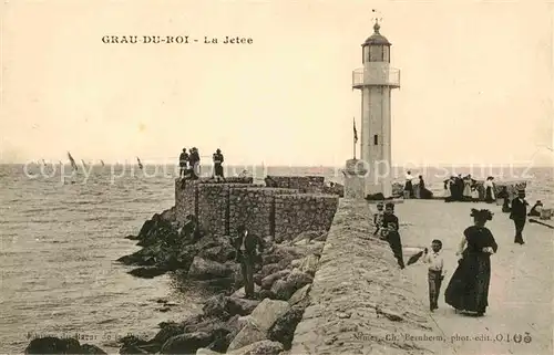 Leuchtturm Lighthouse Le Grau du Roi Jetee  Kat. Gebaeude