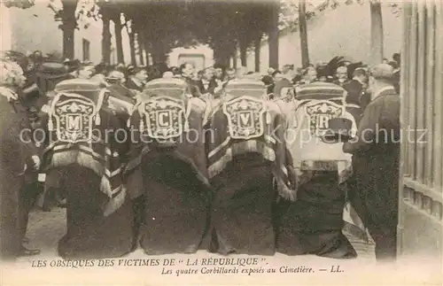 Militaria Frankreich Quatre Corbillards Cimitiere Paris Kat. Militaria