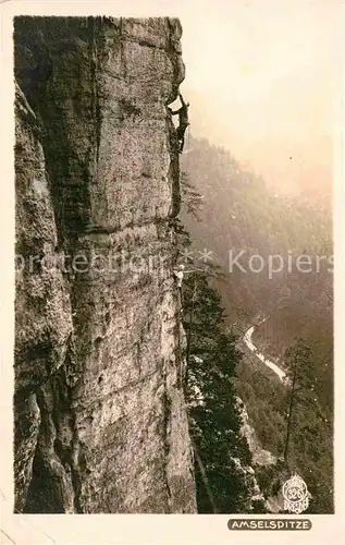 Foto Hahn Nr. 326 Klettern Amselspitze Saechsische Schweiz  Kat. Fotografie