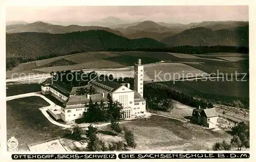 Foto Hahn Nr. 8201 Ottendorf Sachsenschule Fliegeraufnahme Kat. Fotografie