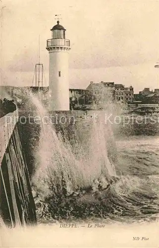 Leuchtturm Lighthouse Dieppe Phare Kat. Gebaeude