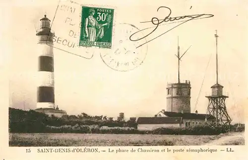 Leuchtturm Lighthouse Saint Denis d Oleron Phare de Chassiron Poste Semaphorique  Kat. Gebaeude