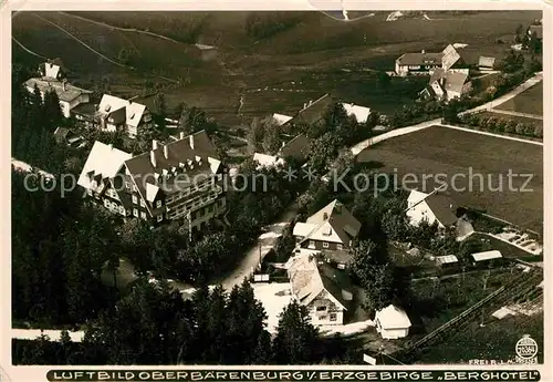 Foto Hahn Nr. 10364 Fliegeraufnahme Oberbaerenburg Erzgebirge Berghotel Kat. Fotografie