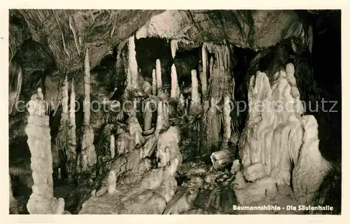 Hoehlen Caves Grottes Baumannshoehle Saeulenhalle  Kat. Berge
