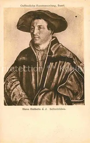 Holbein Hans Selbstbildnis  Kat. Kuenstlerkarte