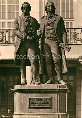 Denkmal Goethe und Schiller Weimar  Kat. Denkmaeler