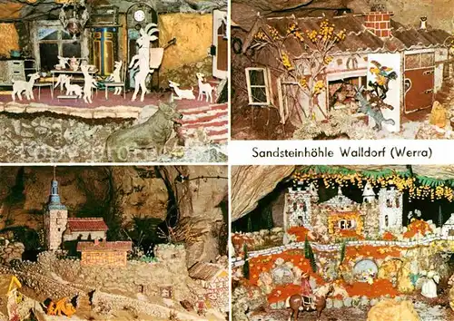 Maerchen Sagen Sandsteinhoehle Walldorf Bremer Stadtmusikanten Dornroeschen  Kat. Maerchen und Sagen