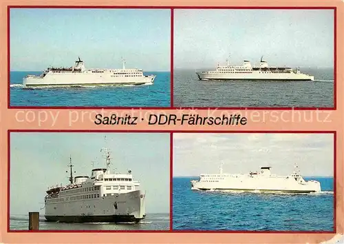 Faehre Sassnitz Ruegen Warnemuende Rostock Kat. Schiffe