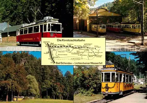 Strassenbahn Kirnitzschtalbahn Depot Triebwagen 9 und 5 Kat. Strassenbahn