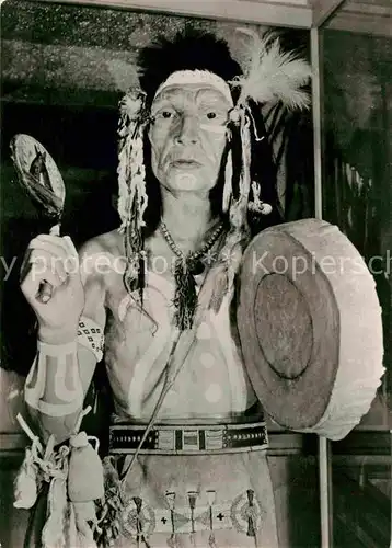 Indianer Native American Zaubermann Saman Indianer Museum Karl May Radebeul  Kat. Regionales