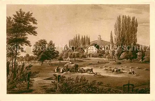Kuenstlerkarte G. Lory Chateau de Loewenberg en 1822  Kat. Kuenstlerkarte