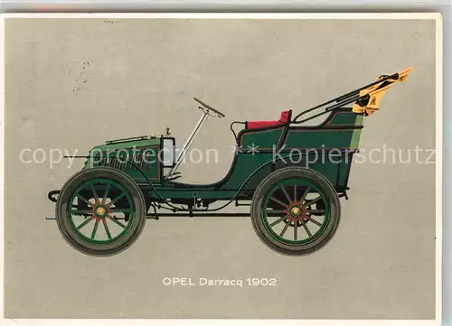 Autos Opel Darracq 1902 Kat. Autos