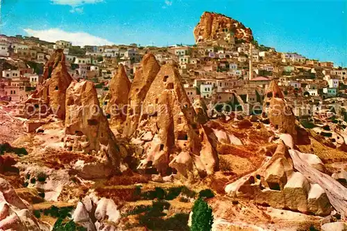 Nevsehir The typical Turkish village of Uc Hisar ounded between the firsst christian abrits
