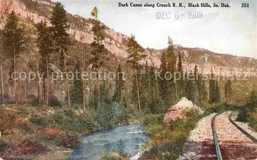 South Dakota US State Dark Canon along Crouch Railroad