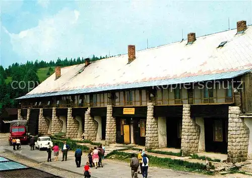 Jeseniky Gebirge Baude Kursovni chata am Fusse des Berges Praded