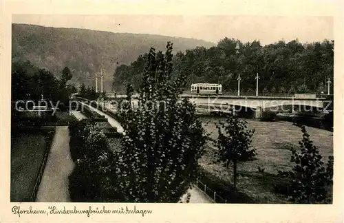 Pforzheim Hindenburgbruecke Anlagen Kat. Pforzheim