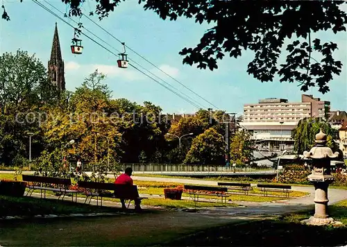 Freiburg Breisgau Stadtgartenanlagen Muenster Seilbahn Kat. Freiburg im Breisgau