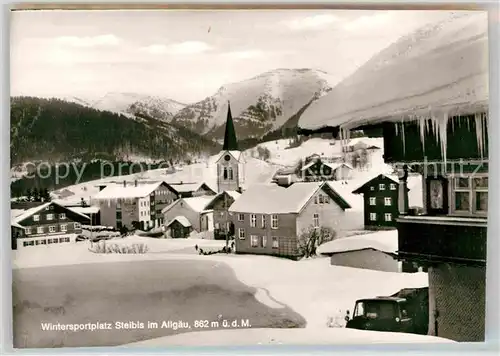 Steibis Ortsansicht mit Kirche Wintersportplatz Allgaeuer Alpen Kat. Oberstaufen