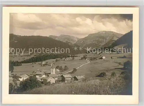 Steibis Panorama mit Hochgrat Allgaeuer Alpen Kat. Oberstaufen