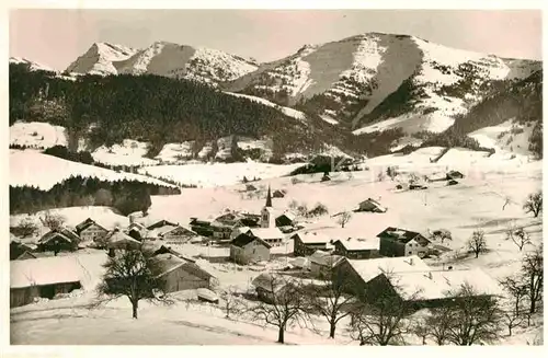 Steibis Alpengasthof Hochgrat Hochgrat Rindalphorn Winterpanorama Allgaeuer Alpen Kat. Oberstaufen