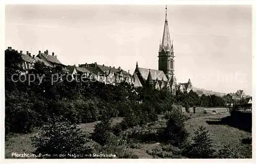 Pforzheim Partie Nagold Stadtkirche Kat. Pforzheim