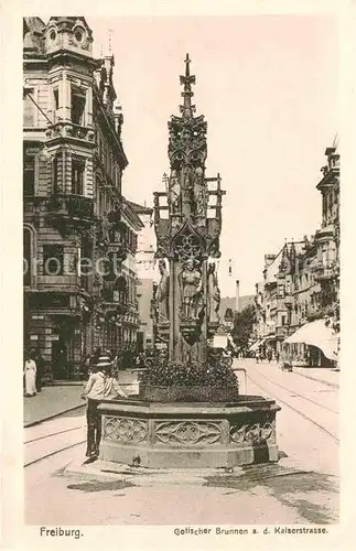 Freiburg Breisgau Gotischer Brunnen Kaiserstrasse Kat. Freiburg im Breisgau