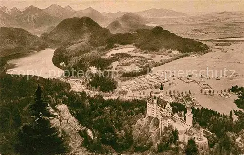 Schloss Neuschwanstein Tegelberg Alpsee Schwansee Hohenschwangau  Kat. Fuessen