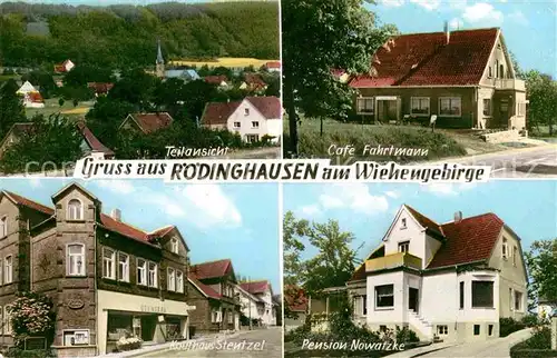 Roedinghausen Teilansicht Cafe Fahrtmann Kaufhaus Stenzel Pension Nowatzke Kat. Roedinghausen