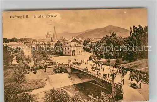 Freiburg Breisgau Friedrichsbruecke Kat. Freiburg im Breisgau