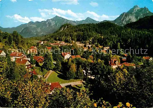 Bad Faulenbach mit Saeuling Straussberg und Tegelberg Kat. Fuessen