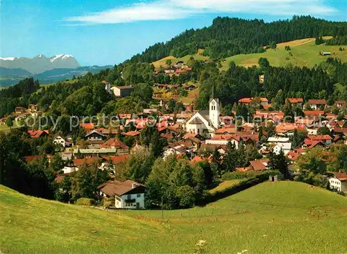 Oberstaufen mit Saentis Kat. Oberstaufen