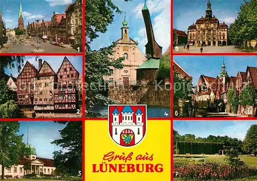 Lueneburg Am Sande Fachwerkhaeuser Badehaus Kurpark Michaeliskirche Gradierwerk Kat. Lueneburg