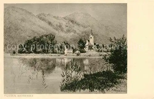 Fuessen Allgaeu Partie am Weissensee Kat. Fuessen