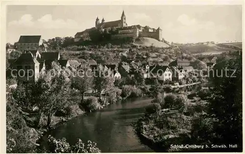 Schwaebisch Hall Teilansicht mit Schloss Comburg Kat. Schwaebisch Hall