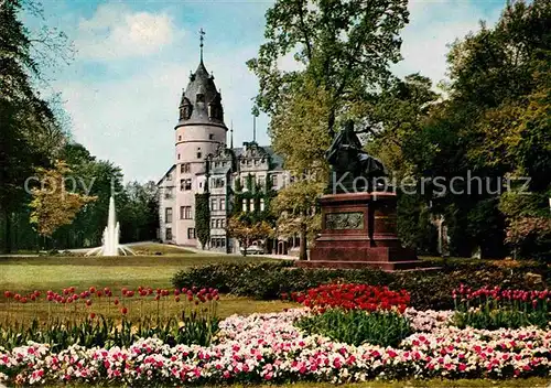 Detmold Schlosspark Schloss Denkmal Graf Regenten Ernst des Fuerstentums Lippe Kat. Detmold