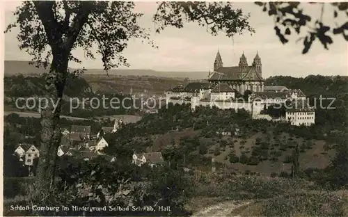 Hall Schwaben Schloss Comburg im Hintergrund Solbad Schwaebisch Hall Kat. Schwaebisch Hall