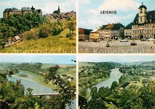 Leisnig Burg Markt Mulde mit Tragnitz  Kat. Leisnig