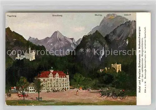 Hohenschwangau Hotel Schwansee Tegelberg Straussberg Saeuling Kat. Schwangau