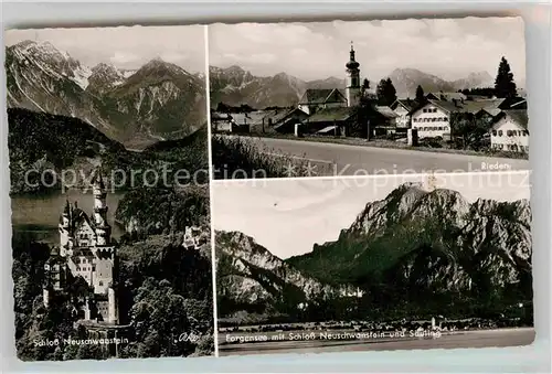 Fuessen Allgaeu Schloss Neuschwanstein Forgensee Saeuling Rieden Kat. Fuessen