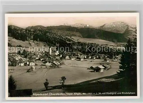 Oberstaufen mit Hochgrat und Rindalphorn Kat. Oberstaufen