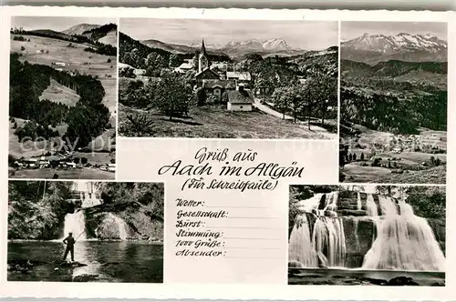 Aach Oberstaufen Panorama Wasserfaelle Kat. Oberstaufen