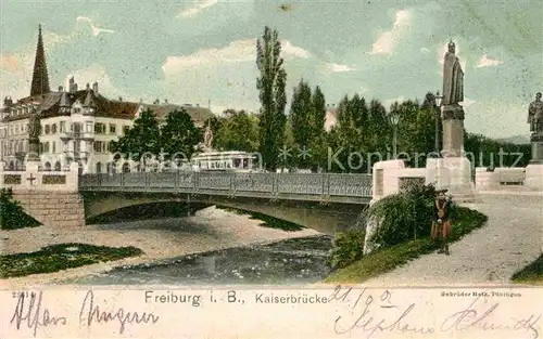 Freiburg Breisgau Kaiserbruecke Dreisam Kat. Freiburg im Breisgau