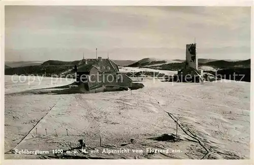 Feldberg Schwarzwald Feldbergturm Gasthaus Alpensicht vom Flugzeug aus Kat. Feldberg (Schwarzwald)