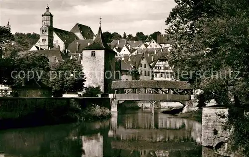 Schwaebisch Hall Bruecke Stadtansicht Kat. Schwaebisch Hall