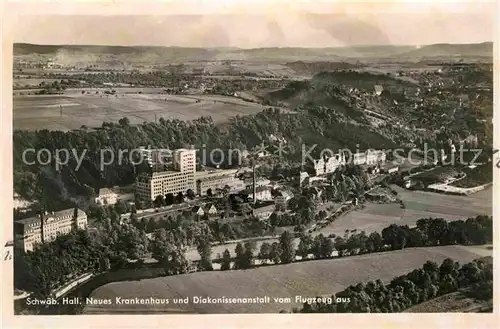Schwaebisch Hall Neues Krankenhaus Diakonissenanstalt Luftbild Kat. Schwaebisch Hall