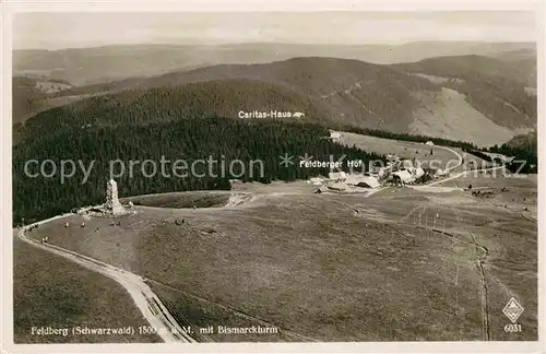 Feldberg Schwarzwald Bismarckturm Hotel Feldberger Hof Caritas Haus Fliegeraufnahme Kat. Feldberg (Schwarzwald)